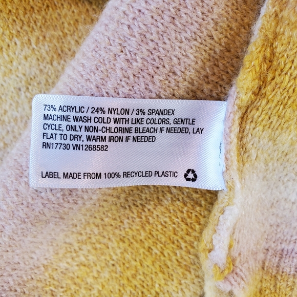 Universal Thread Retro Tan Yellow Ombre Short Sleeve Sweater - Medium - Picture 4 of 9